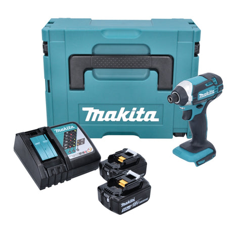 Makita DTD 152 RTJ Akku Schlagschrauber 18V 165Nm + 2x Akkus 5,0Ah + Schnellladegerät im Makpac 2 - Toolbrothers