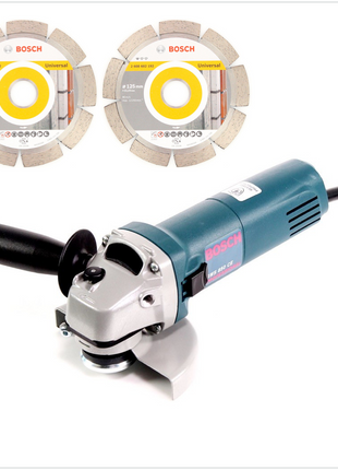 Bosch GWS 850 CE 850 Watt 125 mm Winkelschleifer ( 0601378790 ) + 2x Bosch Diamant Trennscheibe 125 x 22,23 mm Standard for Universal ( 2608602192 ) - Toolbrothers