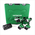 Hitachi KC 18 DGL / JA Set mit 1x Hitachi WH 18 DGL + 1x Hitachi DV 18 DGL + 2x Hitachi BSL 1815 1,5 Ah Akku + 1x Hitachi UC 18YKSL Akku Ladegerät 14,4 - 18 V - Toolbrothers