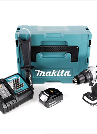 Makita DDF 458 W RM1J 18 V Akku Bohrschrauber 91 Nm in weiß im Makpac mit 1x 4,0 Ah Akku und Ladegerät - Toolbrothers