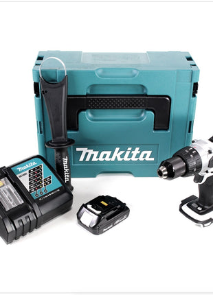 Makita DDF 458 RA1J W Akku Bohrschrauber 18 V 91 Nm weiß + 1x Akku 2,0 Ah + Ladegerät + Makpac - Toolbrothers