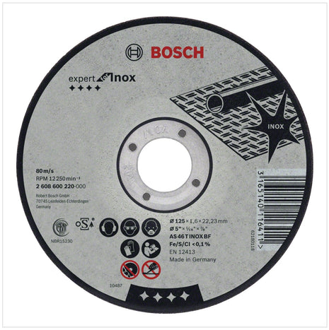 Bosch AS 60 T INOX BF Trennscheibe 125 x 1,0 mm 25 Stück ( 25x 2608600549 ) - Toolbrothers