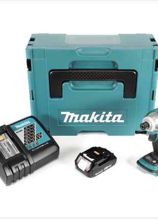 Makita DTD 148 RA1J Akku Schlagschrauber 18 V 175 Nm 1/4“ Brushless + 1x Akku 2,0 Ah + Ladegerät + Makpac - Toolbrothers