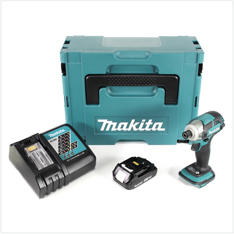 Makita DTD 148 RA1J Akku Schlagschrauber 18 V 175 Nm 1/4“ Brushless + 1x Akku 2,0 Ah + Ladegerät + Makpac - Toolbrothers