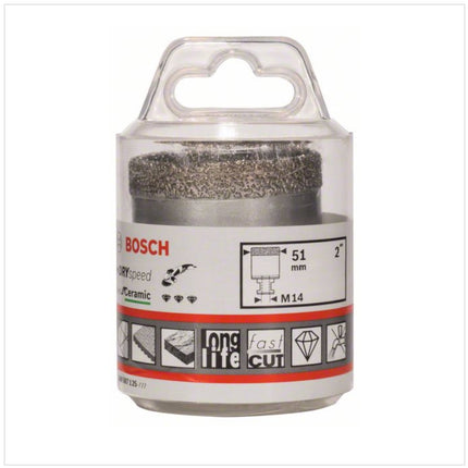 Bosch Diamanttrockenbohrer 51 mm Dry Speed / Milling Cutter best for Ceramic ( 2608587125 ) - Toolbrothers