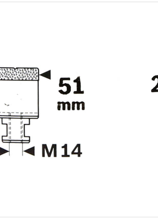 Bosch Diamanttrockenbohrer 51 mm Dry Speed / Milling Cutter best for Ceramic ( 2608587125 ) - Toolbrothers