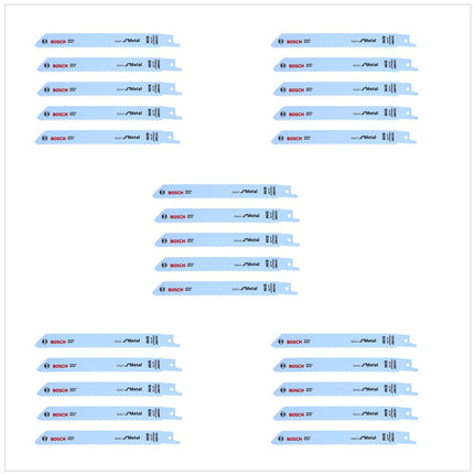 Bosch 25 Säbelsägeblätter S 918 BF 150 mm Basic for Metal ( 5 x 2608651781 ) - Toolbrothers