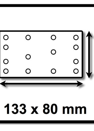 Festool STF 80x133 P120 GR NET/50 Netzschleifmittel Granat Net ( 203287 ) für RTS 400, RTSC 400, RS 400, RS 4, LS 130, HSK-A 80x130, HSK 80x133