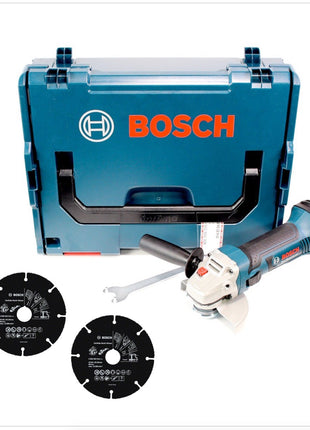 Bosch GWS 18-125 V-LI Akku Winkelschleifer 18V 125mm + 2x Carbide Multi Wheel Hartmetall Trennscheibe + L-Boxx - Toolbrothers