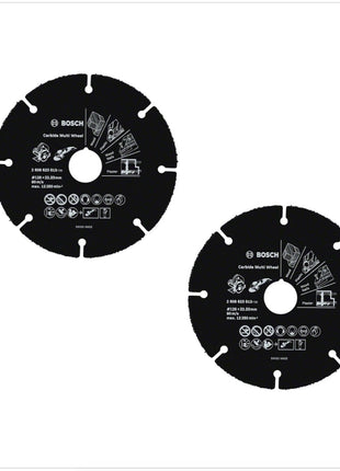 Bosch GWS 18-125 V-LI Akku Winkelschleifer 18V 125mm + 2x Carbide Multi Wheel Hartmetall Trennscheibe + L-Boxx - Toolbrothers