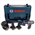 Bosch GSR 12V-15 FC Professional FlexiClick Akku Bohrschrauber mit Bohrfutteraufsatz in L-Boxx mit 2x Bosch GBA 6,0 Ah Akku und GAL 1230 CV Ladegerät - Toolbrothers