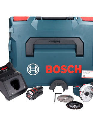 Bosch GWS 12V-76 Professional Akku Winkelschleifer 12 V 76 mm Brushless + 1x Akku 3,0 Ah + Ladegerät + L-Boxx - Toolbrothers