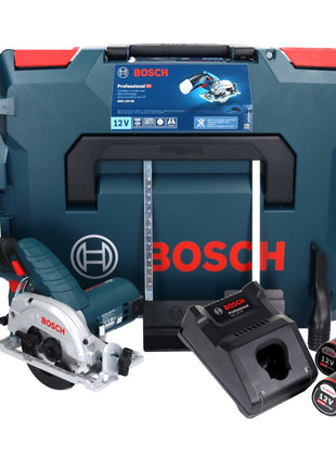 Bosch GKS 12V-26 Professional Akku Handkreissäge 12 V 85 mm + 2x Akku 3,0 Ah + Ladegerät + L-Boxx - Toolbrothers