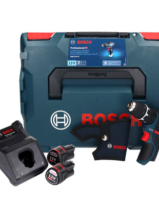 Bosch GSB 12V-15 Professional Akku Schlagbohrschrauber 12 V 30 Nm + 2x Akku 3,0 Ah + Ladegerät + L-Boxx - Toolbrothers