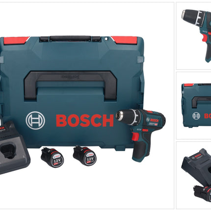 Bosch GSR 12V 15 Professional Akku Bohrschrauber 12 V 30 Nm 0601868109 2x Akku 2 0 Ah Ladegeraet L Boxx 0 - toolbrothers