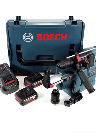 Bosch GBH 18V-26 F Akku Bohrhammer 18V 2,6J SDS-Plus in L-Boxx mit GDE 18 V-16 Staubabsaugung, 2x 6Ah Akku und Ladegerät - Toolbrothers