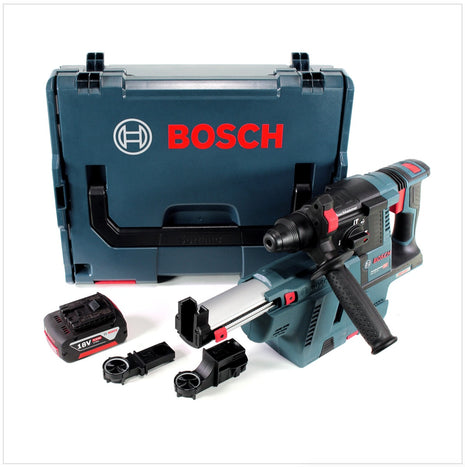 Bosch GBH 18 V-26 Akku Bohrhammer 18V SDS-Plus 2,6J + Staubabsaugung + 1x Akku 5Ah + L-Boxx - ohne Ladegerät - Toolbrothers