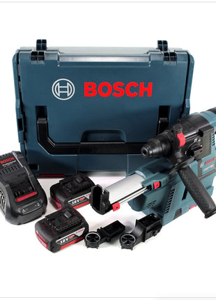 Bosch GBH 18 V-26 Akku Bohrhammer Professional SDS-Plus + GDE 18 V-16 Staubabsaugung + 2x Akku 6Ah + Ladegerät + L-Boxx - Toolbrothers