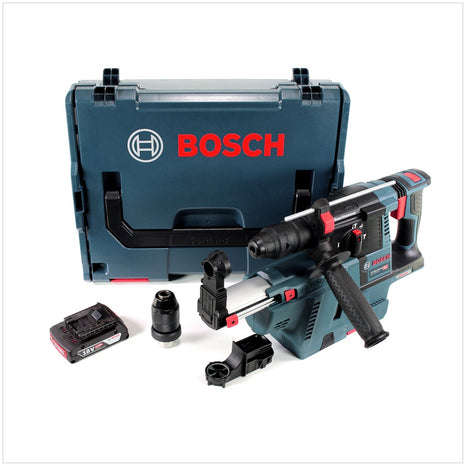 Bosch GBH 18V-26 F Akku Bohrhammer 18V 2,6J SDS-Plus in L-Boxx mit GDE 18V-16 Staubabsaugung und 1x 2Ah Akku - Toolbrothers