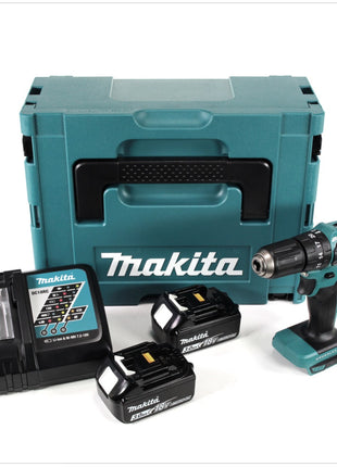 Makita DHP 483 RFJ Akku Schlagbohrschrauber 18V 40Nm + 2x 3,0 Ah Akku + Ladegerät + Makpac