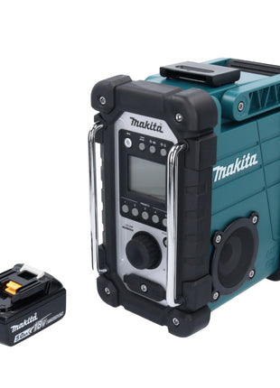 Makita DMR 107 T1 Akku Baustellen Radio 7,2 - 18 V + 1x Akku 5,0 Ah - ohne Ladegerät - Toolbrothers