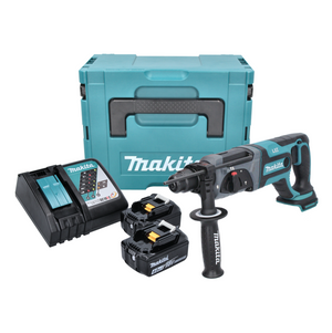 Makita DHR 241 RMJ Akku Bohrhammer 18 V 1,9 J SDS plus + 2x Akku 4,0 Ah + Ladegerät + Makpac