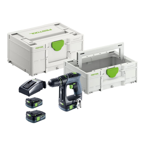 Festool CXS 12 2,5-Plus Trapano avvitatore a batteria 12 V 30 Nm Brushless ( 576864 ) + 2x batteria 2,5 Ah + caricatore + Systainer