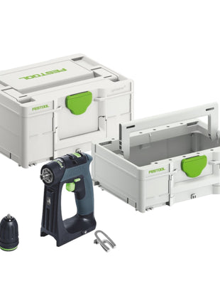 Festool CXS 18-Basic Taladro atornillador inalámbrico 18 V 40 Nm sin escobillas (576882) + Systainer (incl. Systainer ToolBox SYS3 TB M 137)