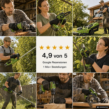 Procraft PCA32-BB Akku Handkreissäge 20 V 165 mm Brushless Solo - ohne Akku, ohne Ladegerät